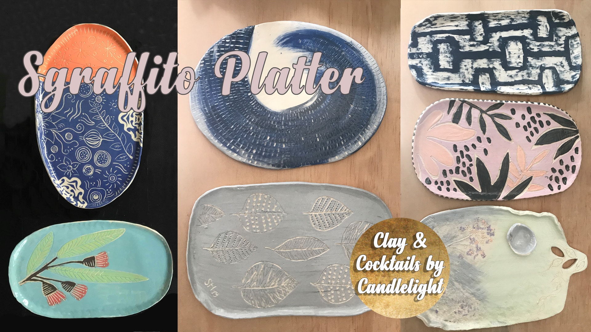 Pottery Class - Sgraffito Platter